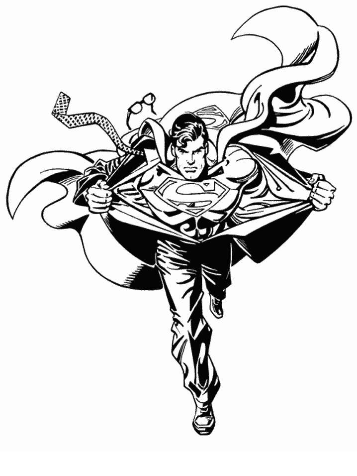 ぬりえページ: スーパーマン (スーパーヒーロー) #83726 - 無料の印刷可能なぬりえページ