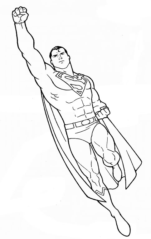 ぬりえページ: スーパーマン (スーパーヒーロー) #83727 - 無料の印刷可能なぬりえページ