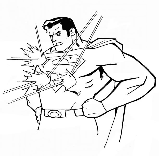 ぬりえページ: スーパーマン (スーパーヒーロー) #83742 - 無料の印刷可能なぬりえページ