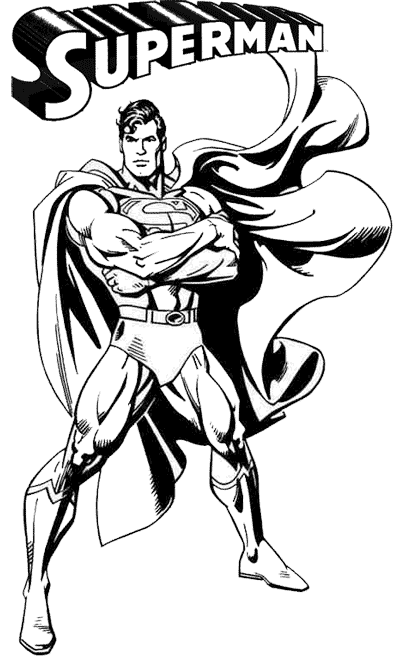 ぬりえページ: スーパーマン (スーパーヒーロー) #83781 - 無料の印刷可能なぬりえページ