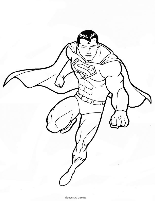 ぬりえページ: スーパーマン (スーパーヒーロー) #83833 - 無料の印刷可能なぬりえページ
