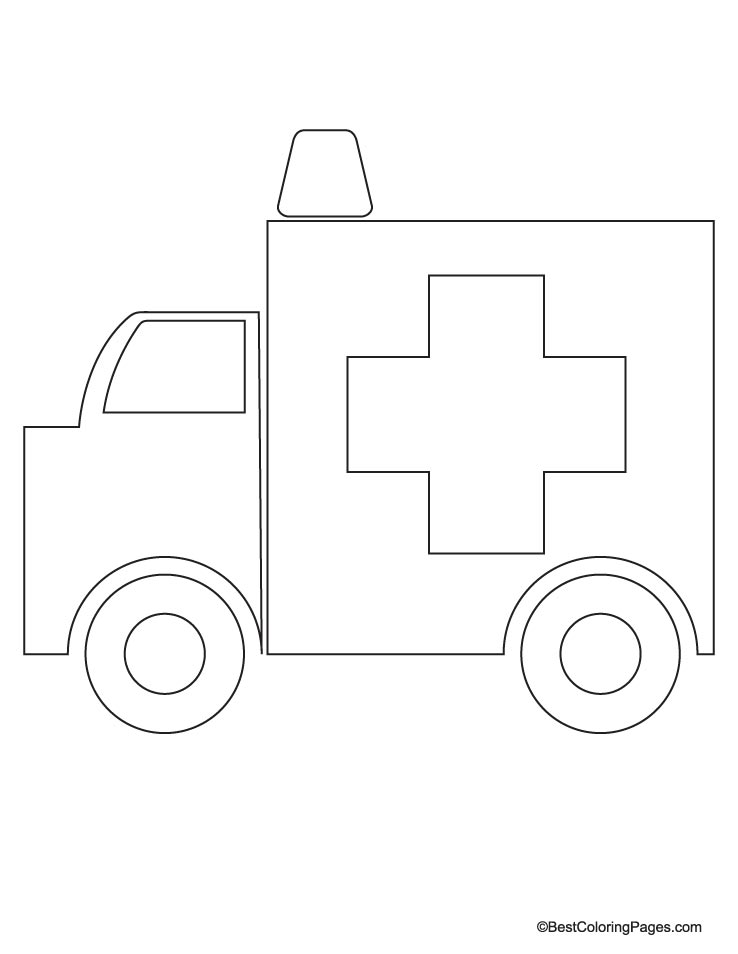 ぬりえページ: 救急車 (交通機関) #136754 - 無料の印刷可能なぬりえページ