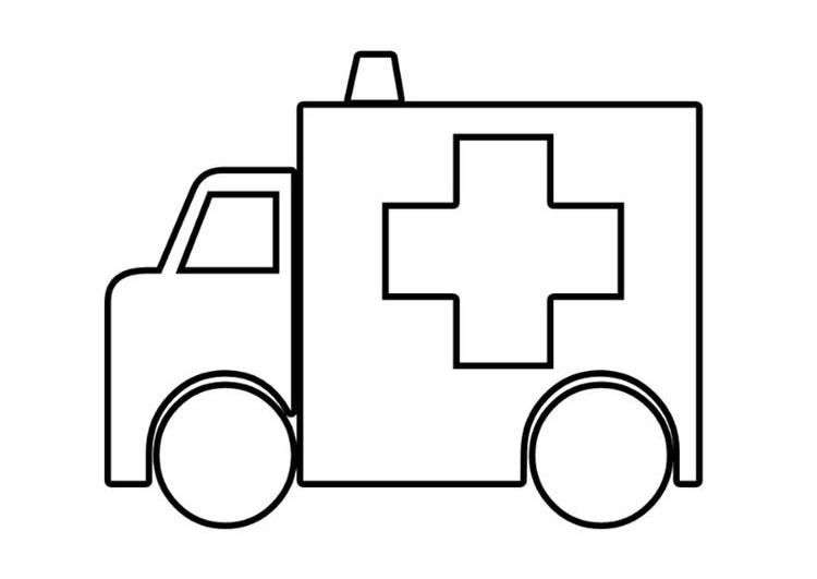 ぬりえページ: 救急車 (交通機関) #136756 - 無料の印刷可能なぬりえページ