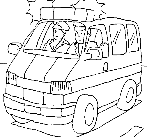 ぬりえページ: 救急車 (交通機関) #136764 - 無料の印刷可能なぬりえページ