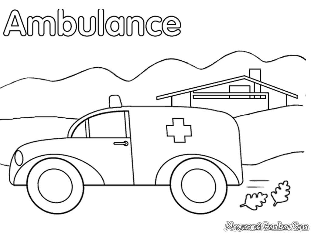 ぬりえページ: 救急車 (交通機関) #136765 - 無料の印刷可能なぬりえページ