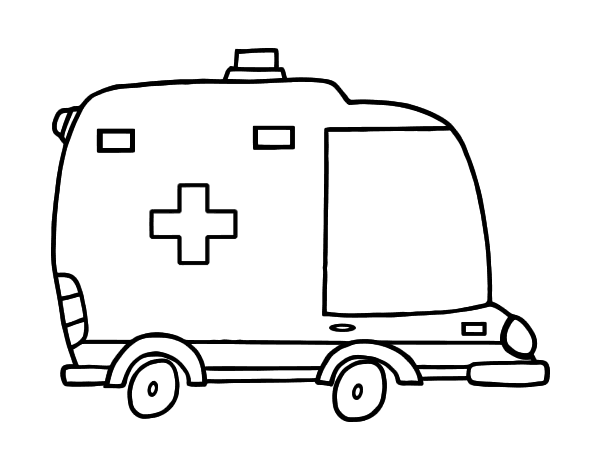 ぬりえページ: 救急車 (交通機関) #136770 - 無料の印刷可能なぬりえページ