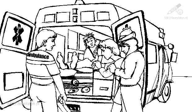 ぬりえページ: 救急車 (交通機関) #136778 - 無料の印刷可能なぬりえページ