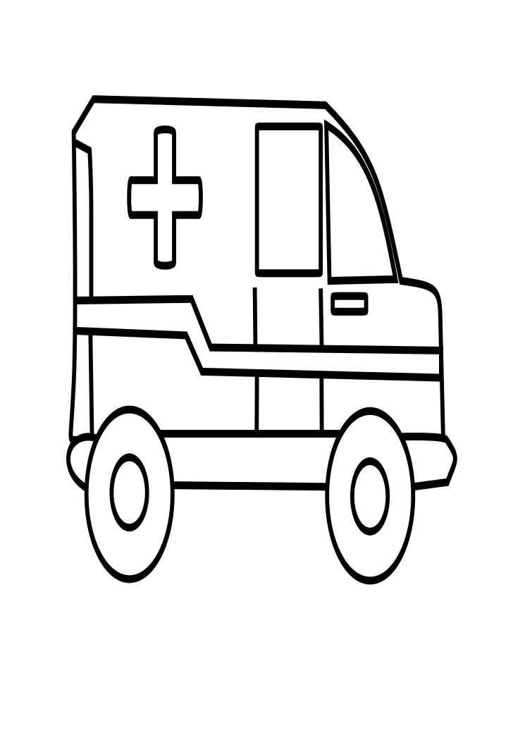 ぬりえページ: 救急車 (交通機関) #136782 - 無料の印刷可能なぬりえページ