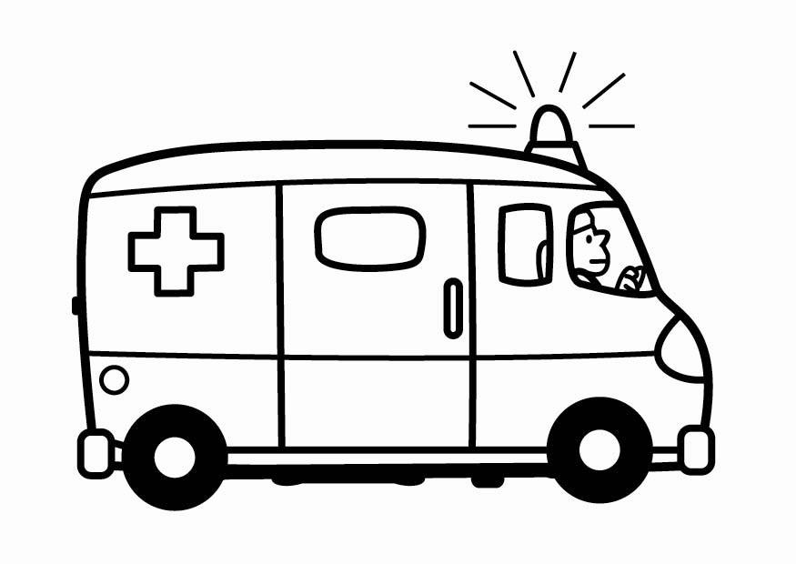 ぬりえページ: 救急車 (交通機関) #136789 - 無料の印刷可能なぬりえページ