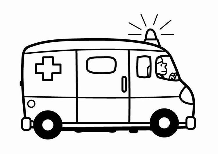 ぬりえページ: 救急車 (交通機関) #136800 - 無料の印刷可能なぬりえページ