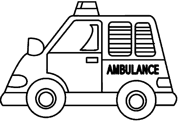 ぬりえページ: 救急車 (交通機関) #136809 - 無料の印刷可能なぬりえページ
