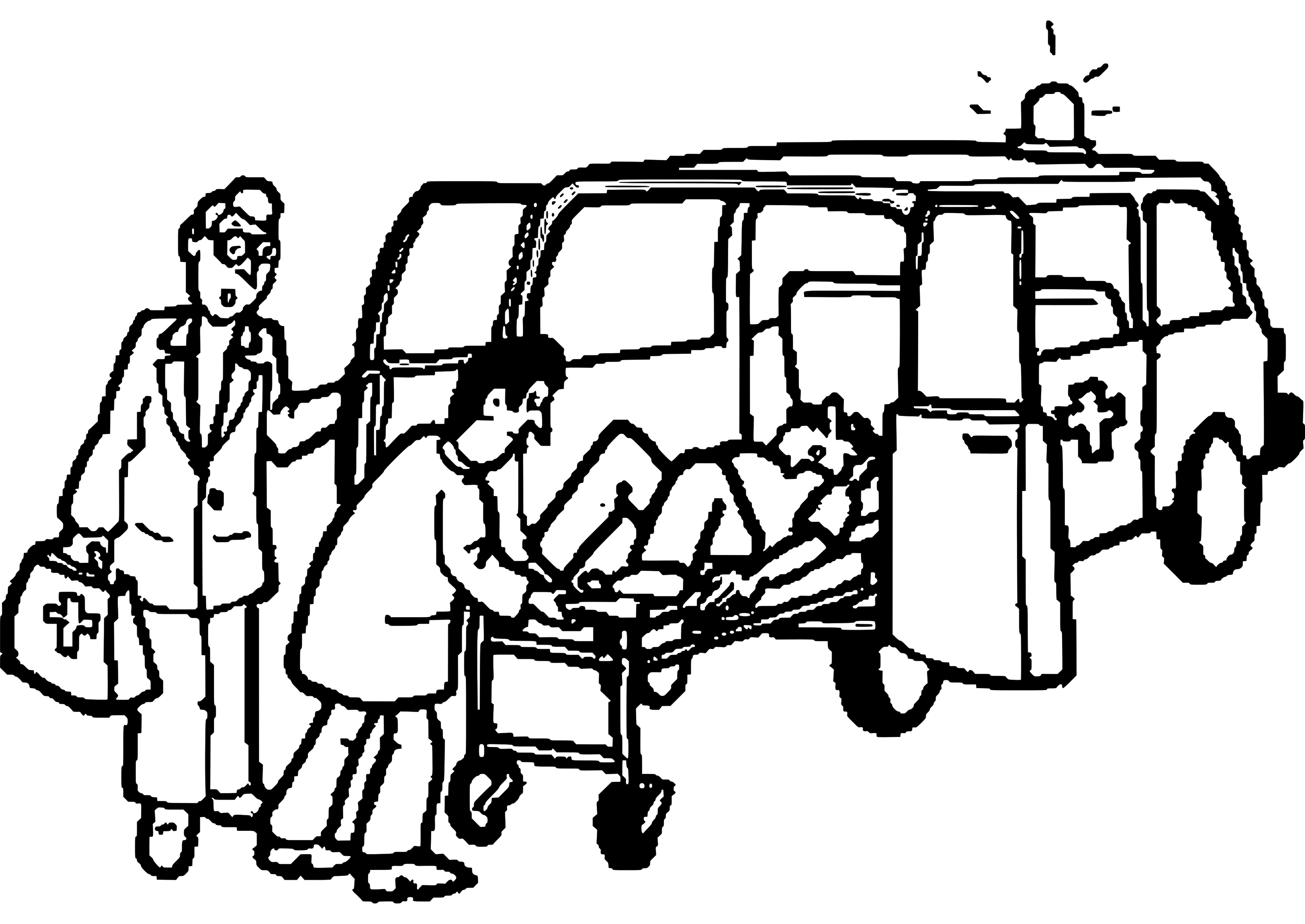ぬりえページ: 救急車 (交通機関) #136856 - 無料の印刷可能なぬりえページ