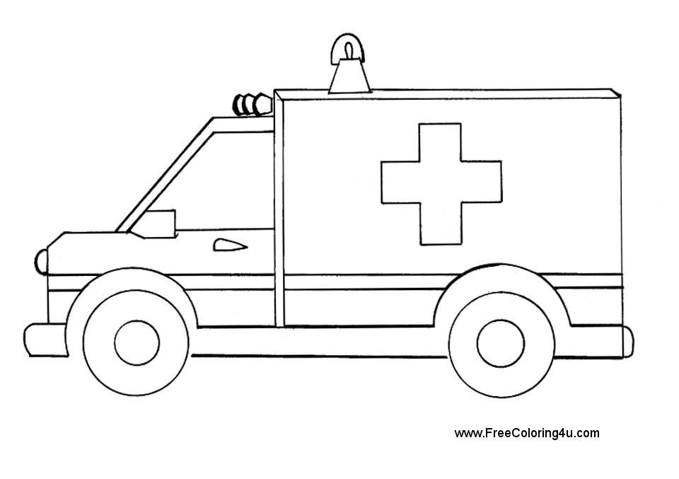 ぬりえページ: 救急車 (交通機関) #136874 - 無料の印刷可能なぬりえページ