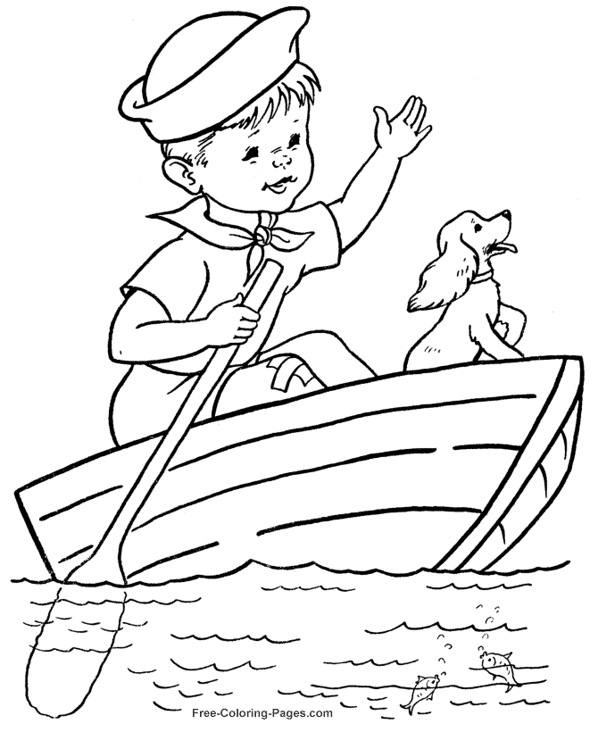 ぬりえページ: ボート・船 (交通機関) #137517 - 無料の印刷可能なぬりえページ