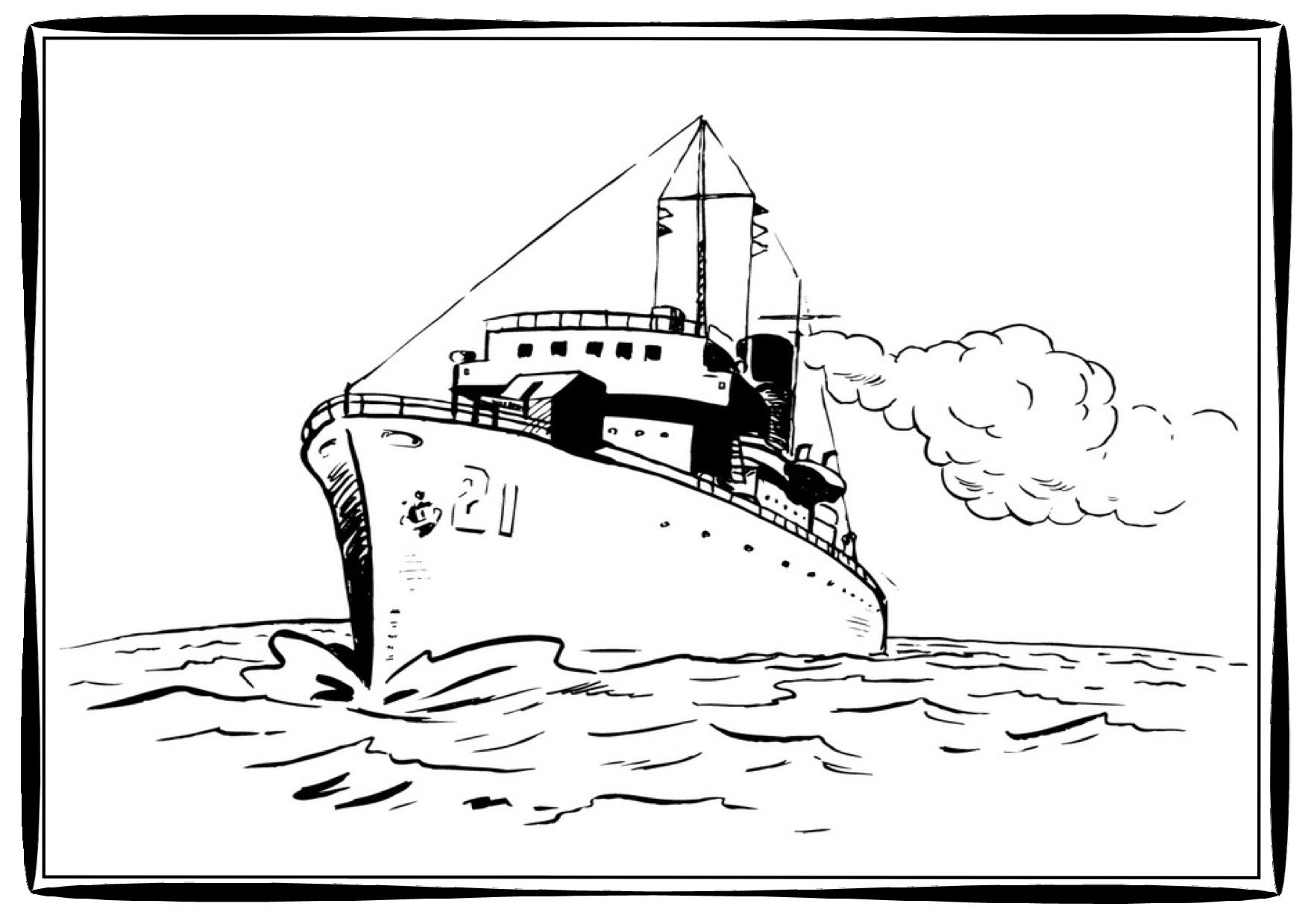 ぬりえページ: ボート・船 (交通機関) #137640 - 無料の印刷可能なぬりえページ