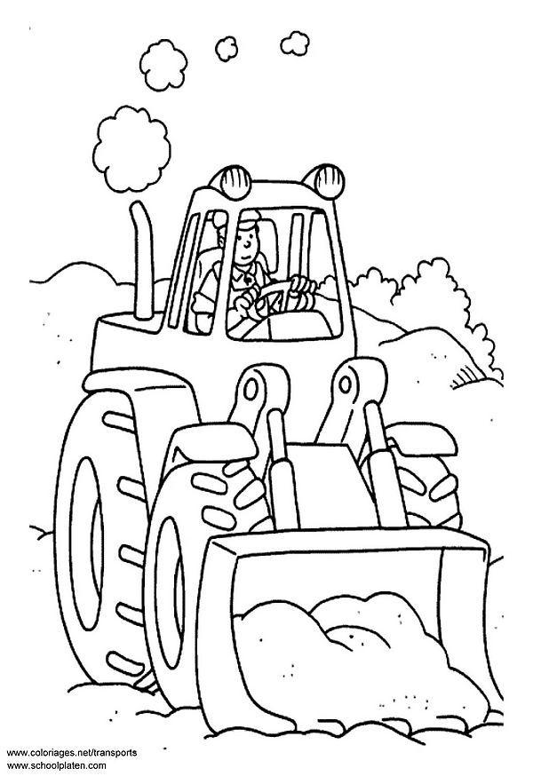 ぬりえページ: ブルドーザー / 機械式ショベル (交通機関) #141796 - 無料の印刷可能なぬりえページ