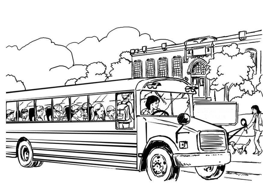 ぬりえページ: バス・コーチ (交通機関) #135294 - 無料の印刷可能なぬりえページ