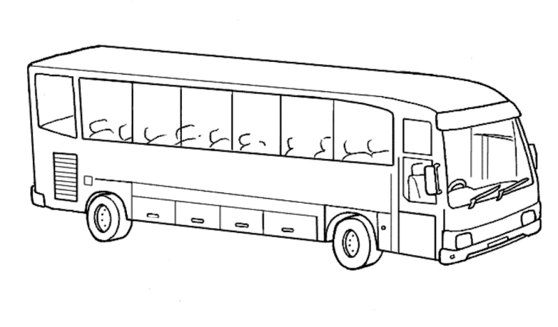 ぬりえページ: バス・コーチ (交通機関) #135300 - 無料の印刷可能なぬりえページ