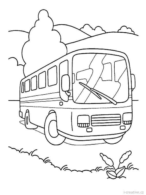 ぬりえページ: バス・コーチ (交通機関) #135308 - 無料の印刷可能なぬりえページ