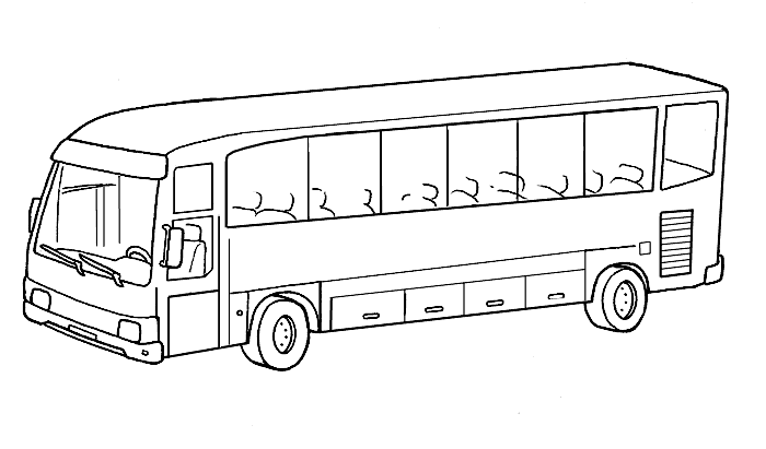 ぬりえページ: バス・コーチ (交通機関) #135314 - 無料の印刷可能なぬりえページ