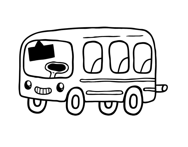 ぬりえページ: バス・コーチ (交通機関) #135315 - 無料の印刷可能なぬりえページ