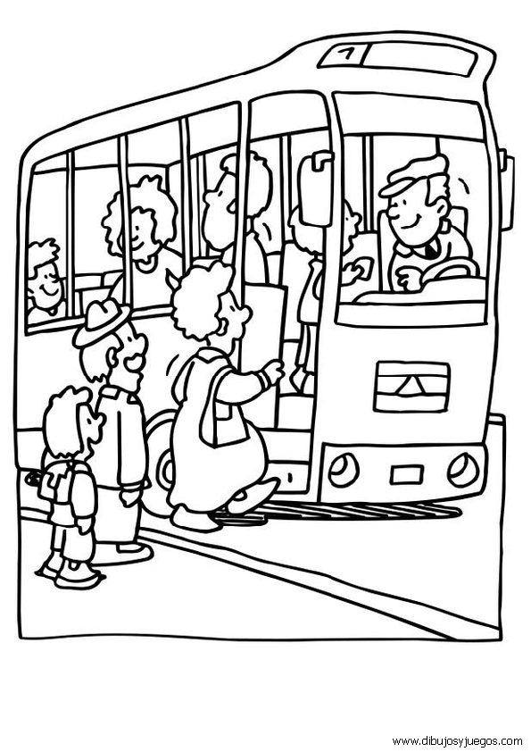 ぬりえページ: バス・コーチ (交通機関) #135361 - 無料の印刷可能なぬりえページ