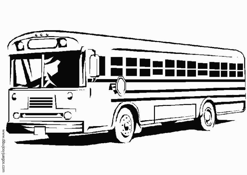 ぬりえページ: バス・コーチ (交通機関) #135375 - 無料の印刷可能なぬりえページ