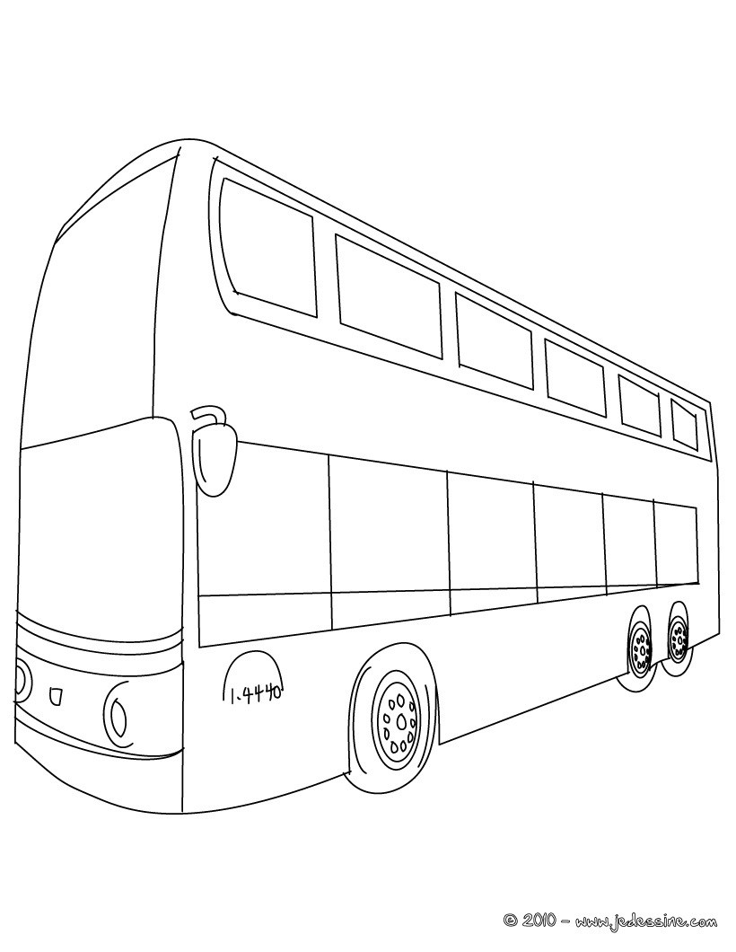 ぬりえページ: バス・コーチ (交通機関) #135441 - 無料の印刷可能なぬりえページ