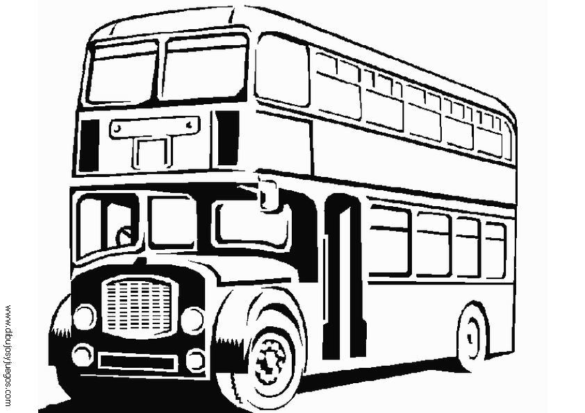 ぬりえページ: バス・コーチ (交通機関) #135468 - 無料の印刷可能なぬりえページ