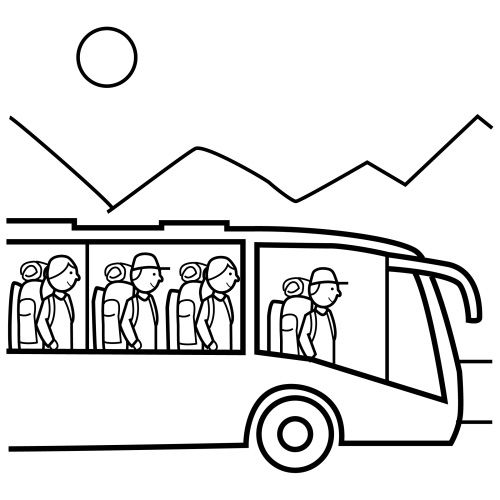 ぬりえページ: バス・コーチ (交通機関) #135489 - 無料の印刷可能なぬりえページ