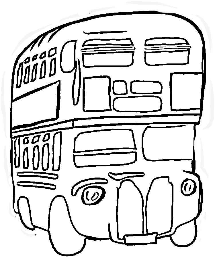 ぬりえページ: バス・コーチ (交通機関) #135494 - 無料の印刷可能なぬりえページ
