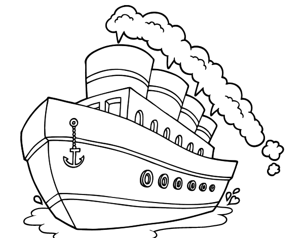 ぬりえページ: 定期船・クルーズ船 (交通機関) #140684 - 無料の印刷可能なぬりえページ