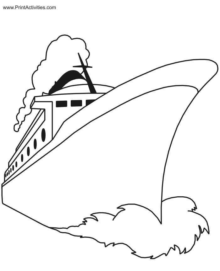 ぬりえページ: 定期船・クルーズ船 (交通機関) #140786 - 無料の印刷可能なぬりえページ