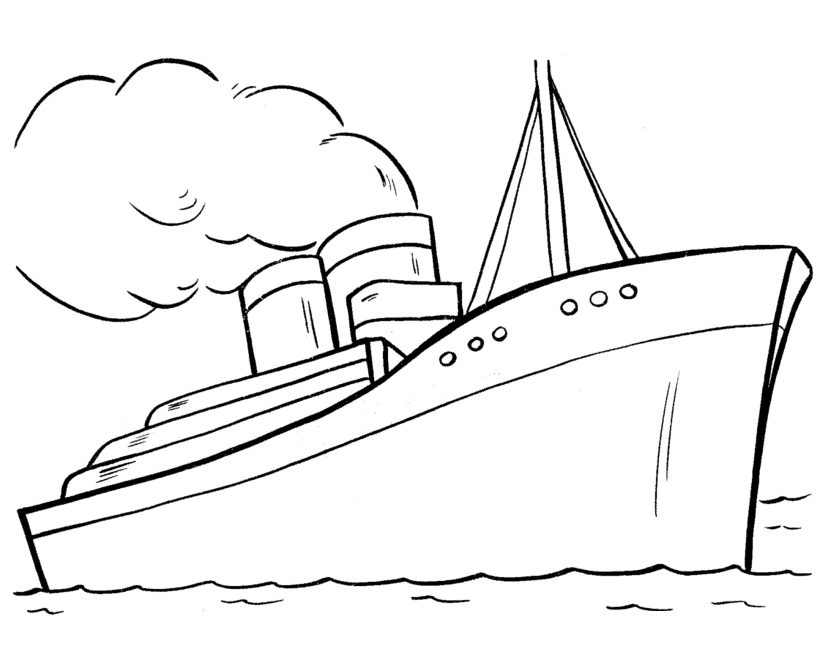 ぬりえページ: 定期船・クルーズ船 (交通機関) #140794 - 無料の印刷可能なぬりえページ
