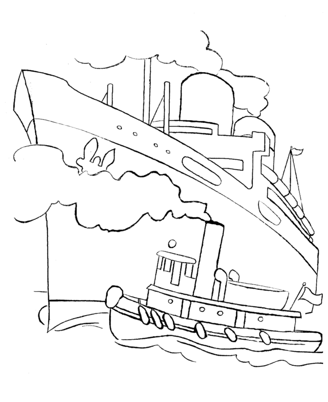 ぬりえページ: 定期船・クルーズ船 (交通機関) #140809 - 無料の印刷可能なぬりえページ