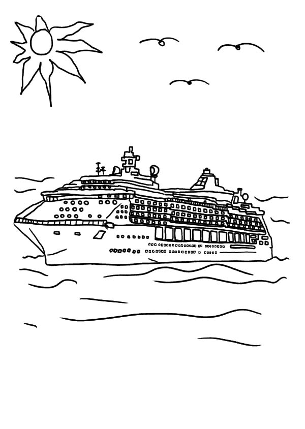 ぬりえページ: 定期船・クルーズ船 (交通機関) #140870 - 無料の印刷可能なぬりえページ