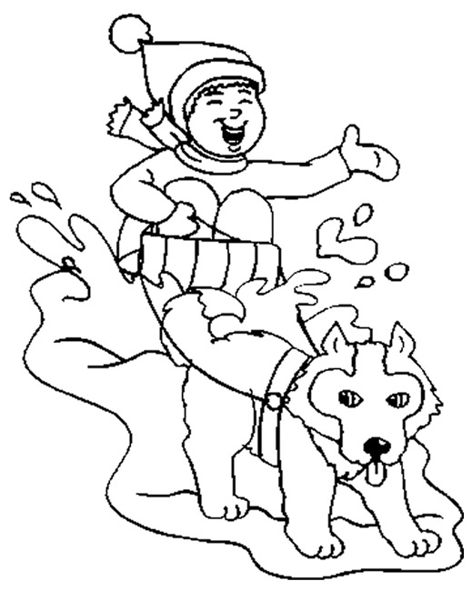 ぬりえページ: 犬ぞり (交通機関) #142877 - 無料の印刷可能なぬりえページ