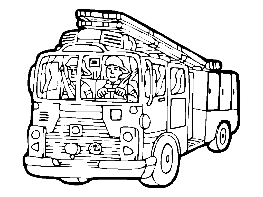ぬりえページ: 消防車 (交通機関) #135782 - 無料の印刷可能なぬりえページ