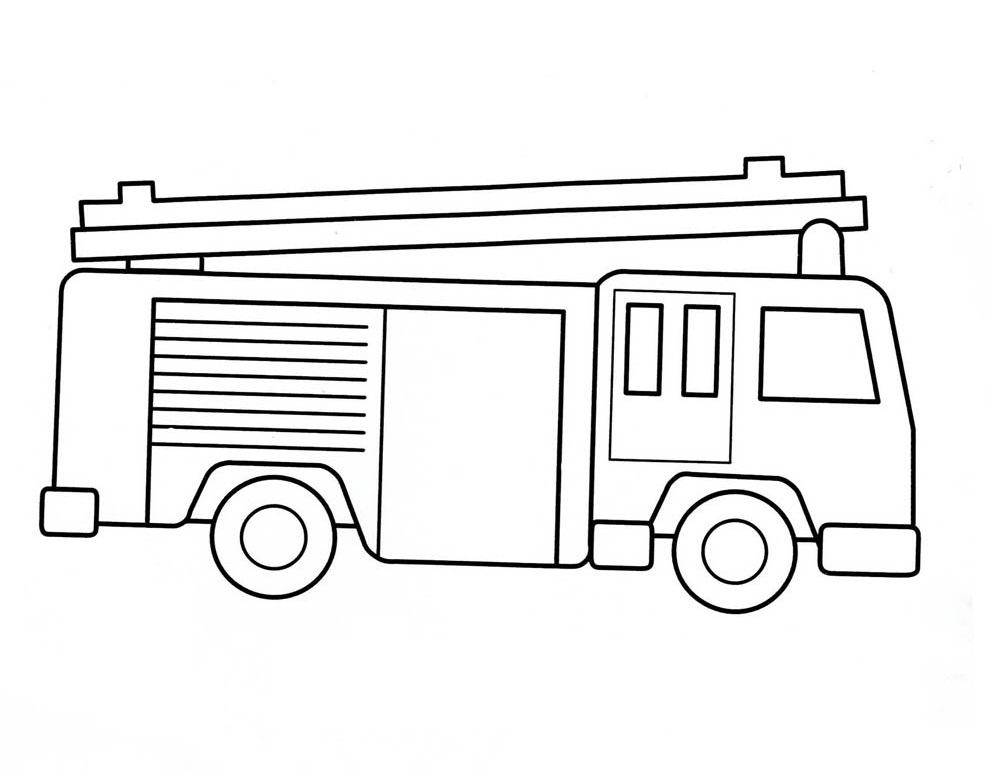 ぬりえページ: 消防車 (交通機関) #135783 - 無料の印刷可能なぬりえページ
