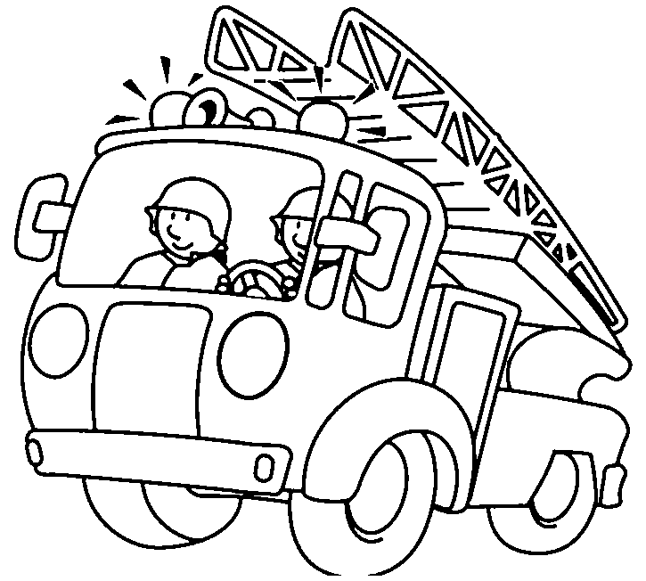 ぬりえページ: 消防車 (交通機関) #135786 - 無料の印刷可能なぬりえページ