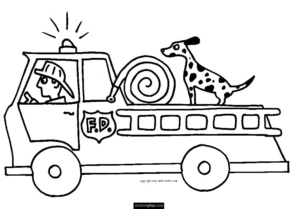 ぬりえページ: 消防車 (交通機関) #135788 - 無料の印刷可能なぬりえページ