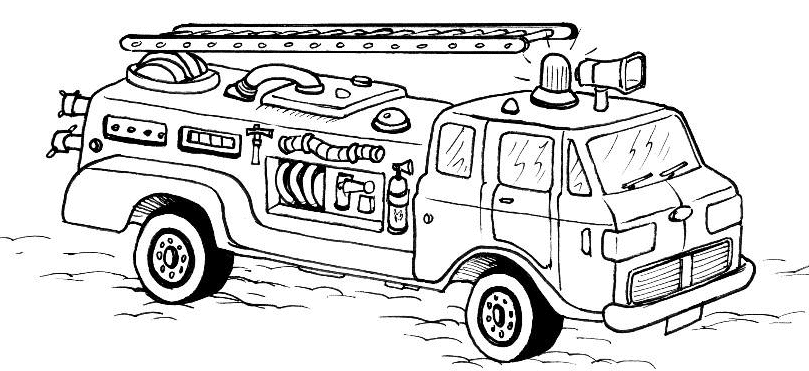 ぬりえページ: 消防車 (交通機関) #135789 - 無料の印刷可能なぬりえページ