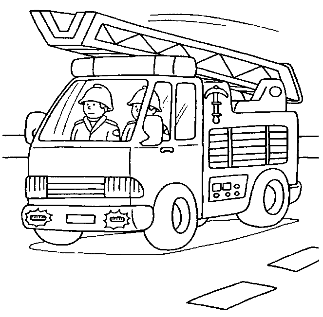 ぬりえページ: 消防車 (交通機関) #135791 - 無料の印刷可能なぬりえページ