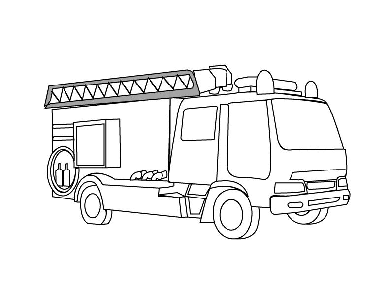 ぬりえページ: 消防車 (交通機関) #135797 - 無料の印刷可能なぬりえページ