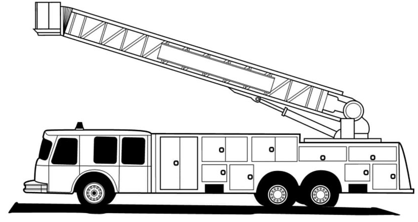 ぬりえページ: 消防車 (交通機関) #135799 - 無料の印刷可能なぬりえページ