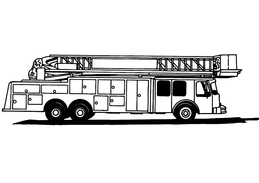 ぬりえページ: 消防車 (交通機関) #135802 - 無料の印刷可能なぬりえページ