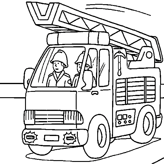 ぬりえページ: 消防車 (交通機関) #135810 - 無料の印刷可能なぬりえページ