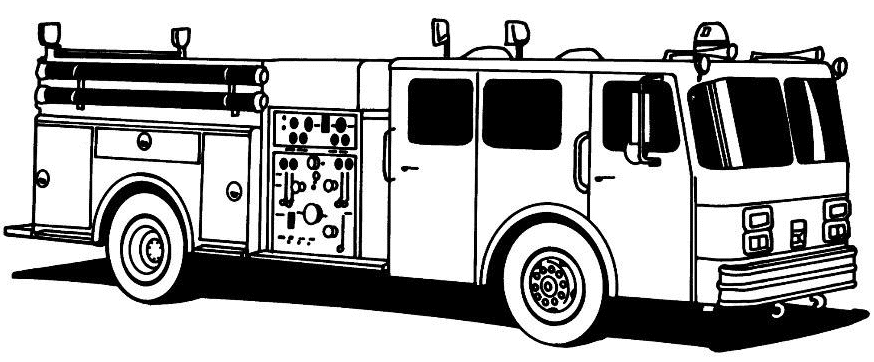 ぬりえページ: 消防車 (交通機関) #135815 - 無料の印刷可能なぬりえページ