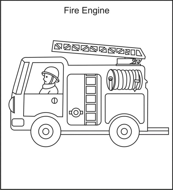 ぬりえページ: 消防車 (交通機関) #135816 - 無料の印刷可能なぬりえページ