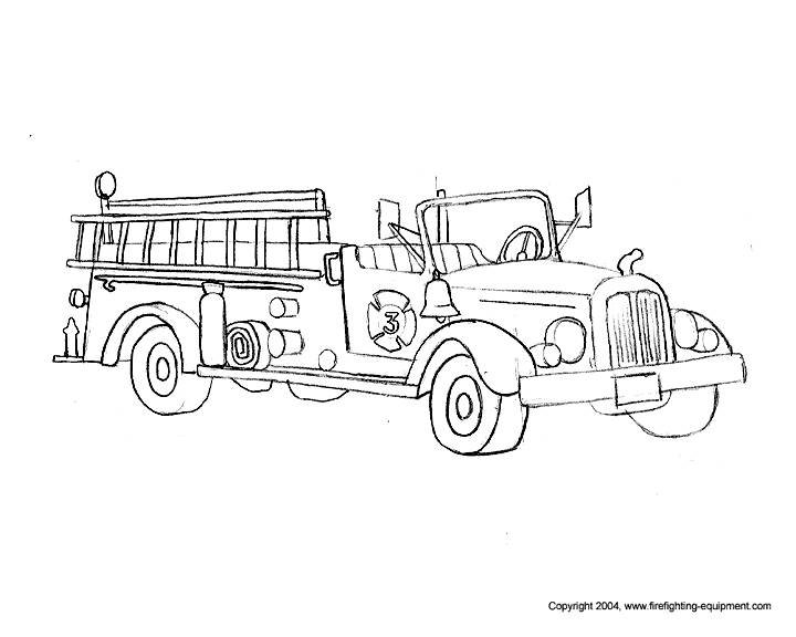 ぬりえページ: 消防車 (交通機関) #135819 - 無料の印刷可能なぬりえページ